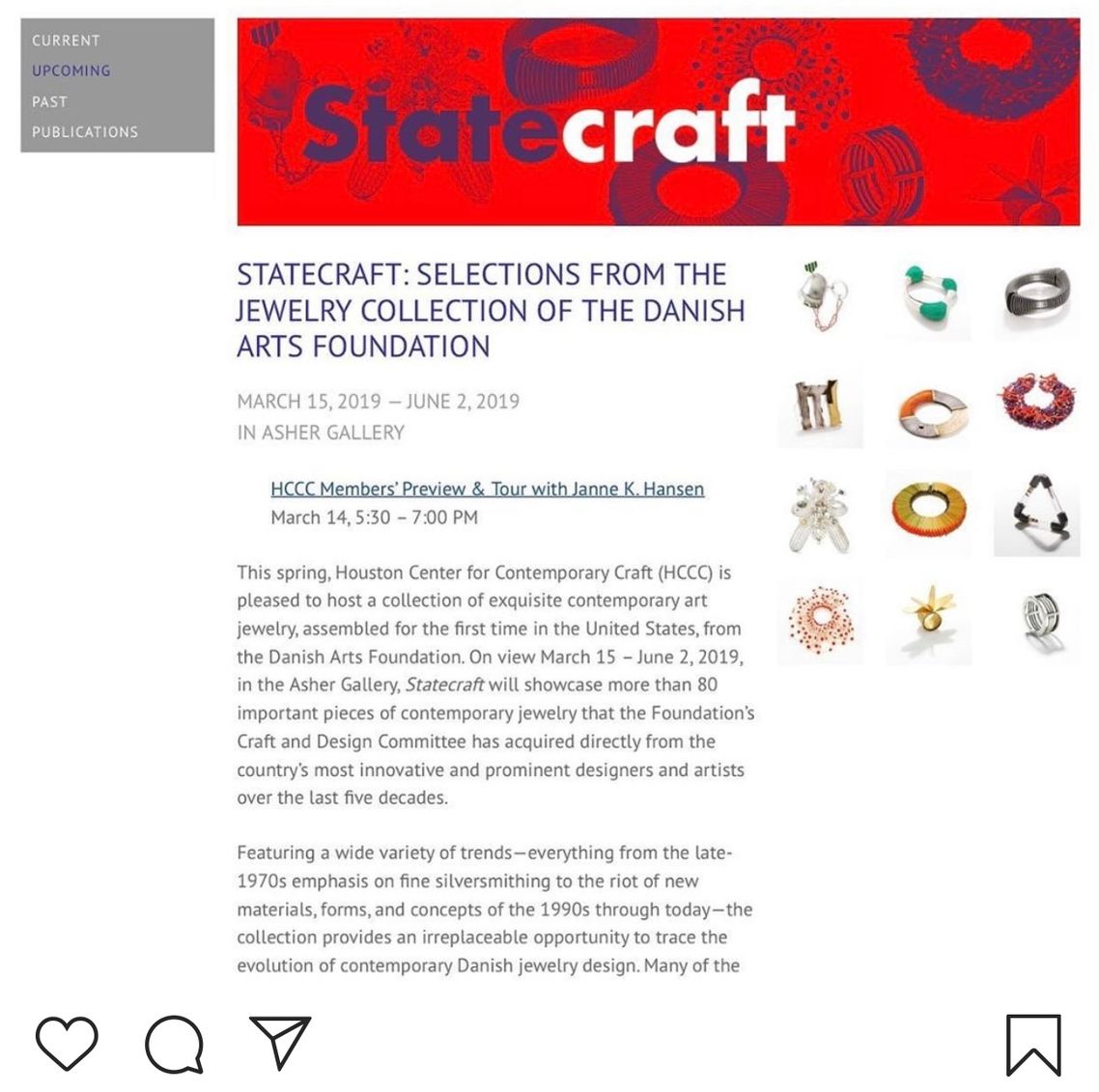 Annette Dam - Houston Center for Contemporary Craft, 2019